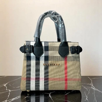 Сумка с принтом Burberry женская коричневая (sl063)