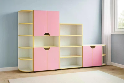 Детская стенка «Миниленд» на ножках Pink