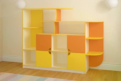 Детская стенка для игрушек «Карапуз» Yellow-Orange