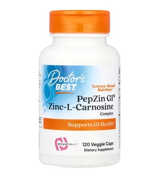Комплекс цинк-L-карнозину PepZin GI® Doctor's Best 120 рослинних капсул