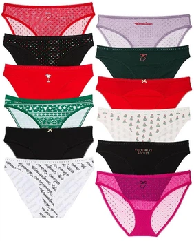 Подарочный набор трусиков Victoria’s Secret 12-Pack Bikini Panties Holiday Advent Calendar, L