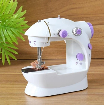 Электрическая портативная швейная машинка Mini Sewing Machine SM-2O2A для шитья 4 в 1 с педалью