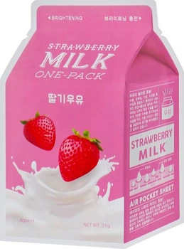 Маска с протеинами и экстрактом клубники 21 мл A'pieu Strawberry Milk One-Pack