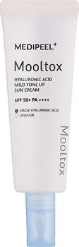 Тонізуючий сонцезахисний крем для обличчя 50 мл Medi Peel Hyaluronic Acid Mooltox Mild Tone Up Sun Cream SPF 50+ PA++++