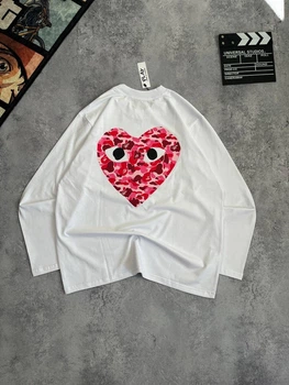Лонгслив Play Comme des Garcons 2014 белого цвета, размер S