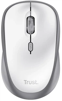 Mysz Trust Yvi+ Silent Wireless/Bluetooth Mouse White-Grey (TR25513)