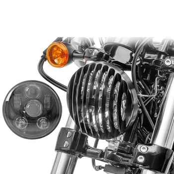 Світлодіодна фара з ґратами 5,75 дюйми для Harley Sportster 883 Iron 09-20 Craftride, чорна