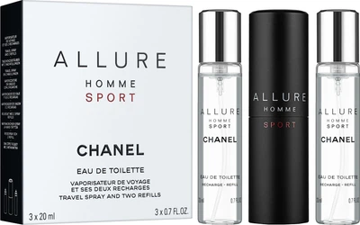 Zestaw męski Woda toaletowa Chanel Allure Homme Sport + Wkład wymienny 3 x 20 ml (3145891238006)