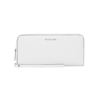 Женский кожаный кошелек MICHAEL KORS Large Continental, белый, с ручкой