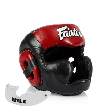 Боксерський шолом Fairtex HG13 Black/Red XL