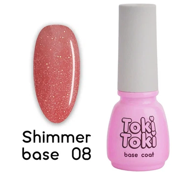 Кольорова база з шимером (рожева) Shimmer base 08 Toki Toki 5 мл