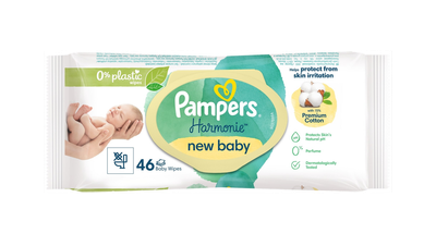 Вологі серветки Pampers з клапаном New Baby Aloe Vera 46 шт (8006540815885)