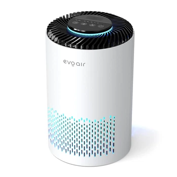 Очиститель воздуха evoair Zuno, очистка 50 м³/час, фильтр True HEPA 3 в 1, активированный уголь, УФ-лампа, 3 скорости, ночной режим, ароматерапия, подсветка, таймер, белый