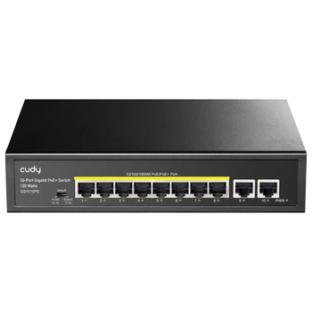 Коммутатор Cudy GS1010PE, 8-Port Gigabit PoE+ Switch with 2 Gigabit Uplink Ports 120W