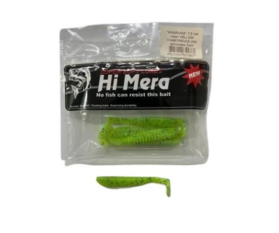 Набор силиконовых приманок Hi Mera "AWARUNA" 7,5 см color YELLOW-CHARTREUSE 34 5шт