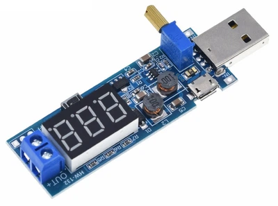 Повышающий - понижающий преобразователь USB с вольтметром DC-DC (от 3.5-12В до 1,25-24В)