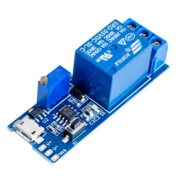 Реле с настраиваемой задержкой Micro USB 5-30В NE555 для Arduino