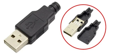 Штекер USB папа в корпусе
