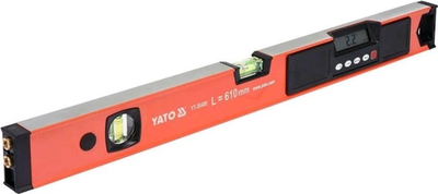 Poziomica elektroniczna YATO 3 mm / 10 m promień laserowy 2 kapsuły L= 610 mm aluminiowa (YT-30400)