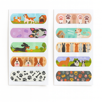 Пластырь детский с рисунком «Dog Friends» набор с 10шт.