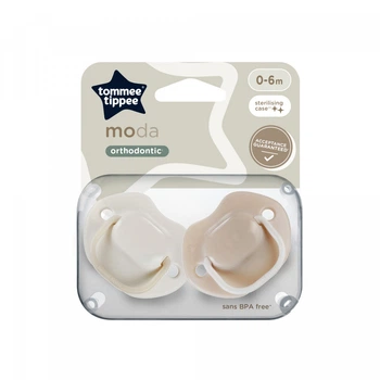 Пустышка Tommee Tippee MODA Orthodontic 0-6 мес 2 шт (TT0504)