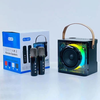 Портативна колонка Bluetooth CH CL-227 мікрофон 2 шт 10W Black