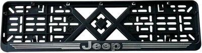 Рамка номерного знака Poputchik пластик с объемными буквами Jeep 2 шт (24-044-IS)