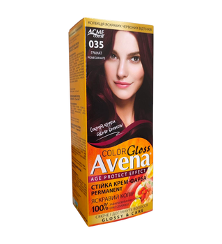 Стійка крем-фарба для волосся Acme Color AVENA 035 Гранат 9305/2728