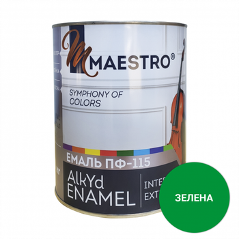 Емаль Maestro ПФ 115 зелена 2,8 кг
