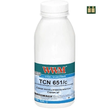 Тонер и Чип для Canon i-Sensys MF651, MF651Cw WWM Cyan 35г TC-Can067C-35-WWM