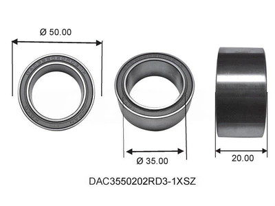 Подшипник муфты компрессора кондиционера Koyo (DAC3550202RD31XSZ)