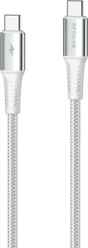 Кабель Proove WireX Pro Type-C to Type-C 100W 1.5 м White (636170003)