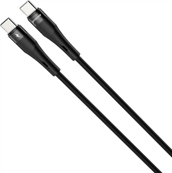 Кабель Proove Light Silicone Plus Type-C to Type-C 60W 1 м Black (636070001)