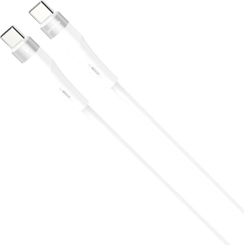 Кабель Proove Light Silicone Plus Type-C to Type-C 60W 1 м White (636070003)