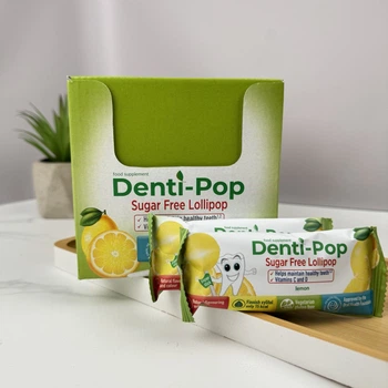 Льодяник Denti Pop без цукру з ксилітом (лимон) 40 шт