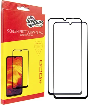 Защитное стекло DENGOS для смартфона Samsung Galaxy A07 Black 2 шт (DG-TG2P-81)