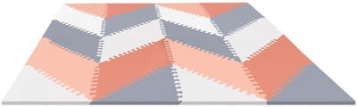 Mata edukacyjna-puzzle Skip Hop Playspot Geo Grey/Peach GEO (245412) (816523025969)