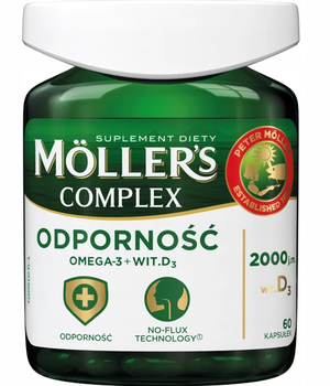 Suplementy diety Mollers Complex Omega-3 + D3 60 kapsułek (5702071389361)
