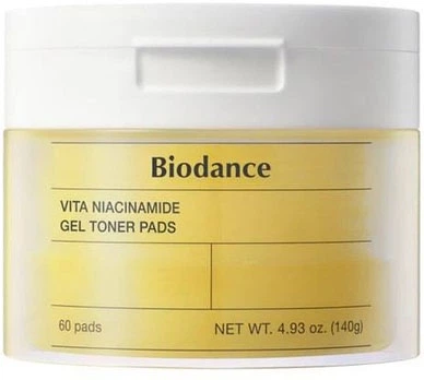 Тонер-пади гелеві Biodance Vita Niacinamide Gel Toner Pad для вирівнення тону 60 шт (8809891183685)