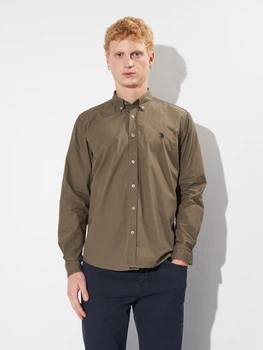 Рубашка хлопковая мужская U.S. Polo Assn Т-6575.8 S (44) Хаки