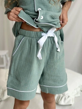 Детские пижамные шорты VIVA от COSY 140-146 см, эвкалипт VIMUЕ5200