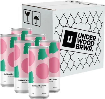 Упаковка напою безалкогольного натурального Underwood Soda Currant x Mint 330 мл х 6 шт (4820224360713)