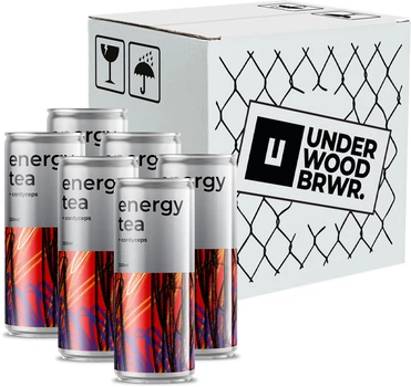 Упаковка напитка безалкогольного натурального Underwood Soda Energy Tea 330 мл х 6 шт (4820224361963)