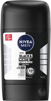 Антиперспірант NIVEA MEN Чорне та Біле невидимий: класичний стік 50 мл (42438977)