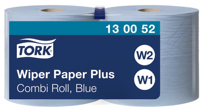 Czyściwo papierowe Tork Plus W1/2 Niebieskie (TORK130052)