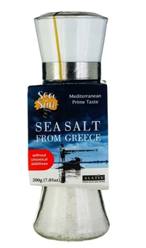 Морська сіль MESSOLONGHI крупна млинок Sea&Sun 200г(5200113809117)