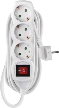 Мережевий подовжувач Emos P1325R 3 розетки 5 м White