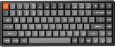 Klawiatura bezprzewodowa Keychron K2 Max K Super Brown QMK RGB Wireless/Bluetooth/USB Black (K2MJ3_KEYCHRON)