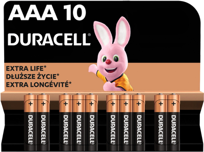 Батарейки Duracell Basic AAA 1.5V LR03 10 шт economy pack (5000394152557)