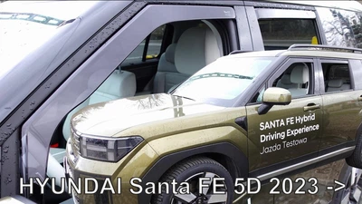 Ветровики для Hyundai Santa Fe 2023+ 5D (вставные, кт - 4шт) (LSE) (Heko)